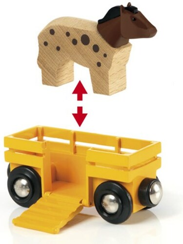 Brio Train Brio Train en bois Locomotive des animaux de la ferme 33404 7312350334043