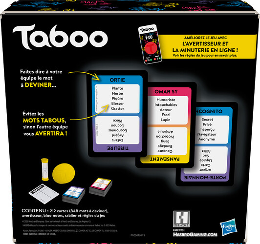 Hasbro Taboo (fr) (nouvelle boite) 195166212487