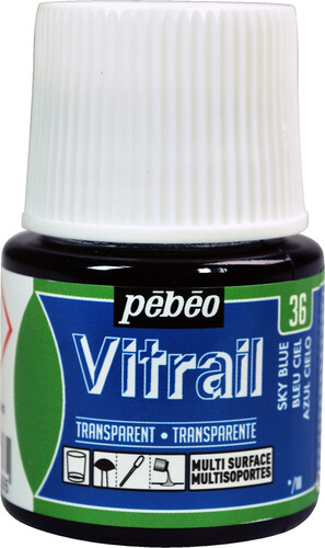 pébéo Peinture vitrail 45ml bleu ciel 36 3167860098138