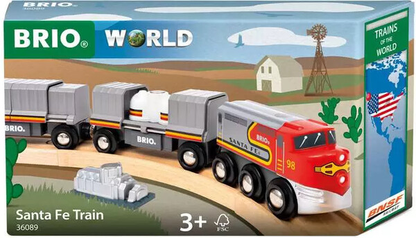 Brio Train Brio Train en bois Locomotive du monde - Train Santa Fe US 7312350360899