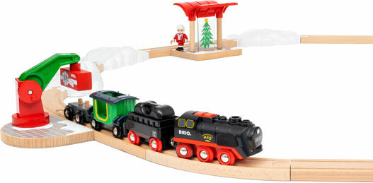 Brio Train Brio Train en bois Ensemble de train à vapeur de Noël 36014 7312350360141