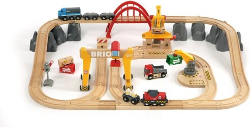 Brio Train Brio Train en bois Circuit grues et chargements 33097 7312350330977