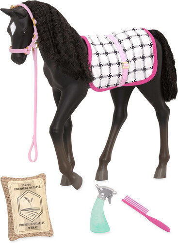 Poupées Our Generation Cheval OG - Poulain Black Velvet 30 cm pour poupée de 46 cm 062243353183