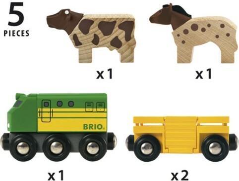 Brio Train Brio Train en bois Locomotive des animaux de la ferme 33404 7312350334043