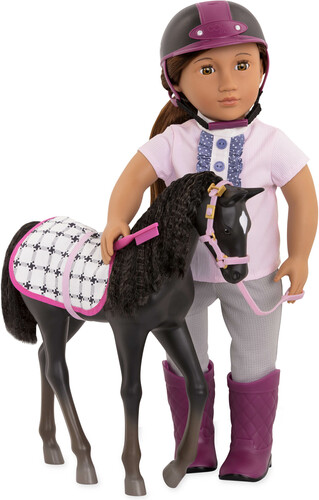 Poupées Our Generation Cheval OG - Poulain Black Velvet 30 cm pour poupée de 46 cm 062243353183