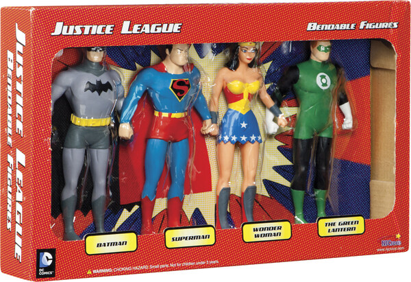 Toysmith Figurines super-héros La Ligue des justiciers, Batman, Superman, Wonder Woman, Green Lantern (Justice League) 085761189171
