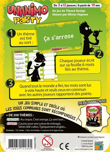 Cocktail Games Unanimo party (fr) (boîte de métal) 3760052142895