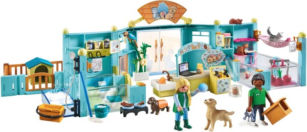 Playmobil Playmobil 71742 Hôtel des animaux soigneurs, chiens et chats 4008789717429
