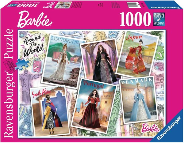 Ravensburger Casse-tête 1000 BARBIE Barbie à travers le monde Puzzles 4005556165025