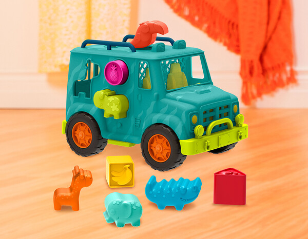 B. Brand B.Toys - Happy Cruisers Camion à formes " Rollin' animal rescue" 062243445833