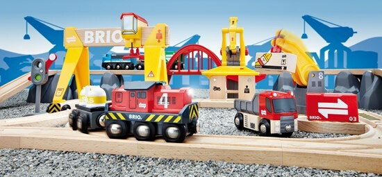 Brio Train Brio Train en bois Circuit grues et chargements 33097 7312350330977