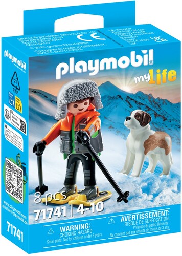 Playmobil Playmobil 71741 Jeune garçon en raquettes avec Saint-Bernard 4008789717412