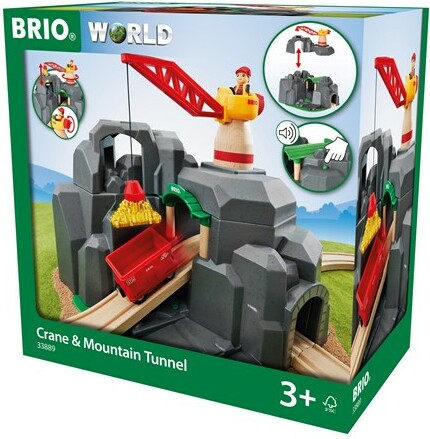 Brio Train Brio Train en bois Plateforme grue et tunnels multifonctions 33889 7312350338898