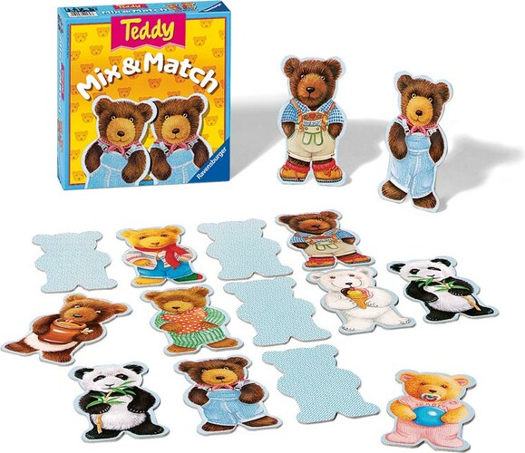 Ravensburger Jeu de mémoire Teddy Mix & Match (fr/en) 4005556215898