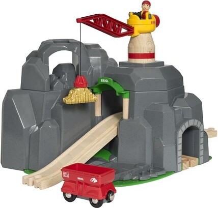 Brio Train Brio Train en bois Plateforme grue et tunnels multifonctions 33889 7312350338898