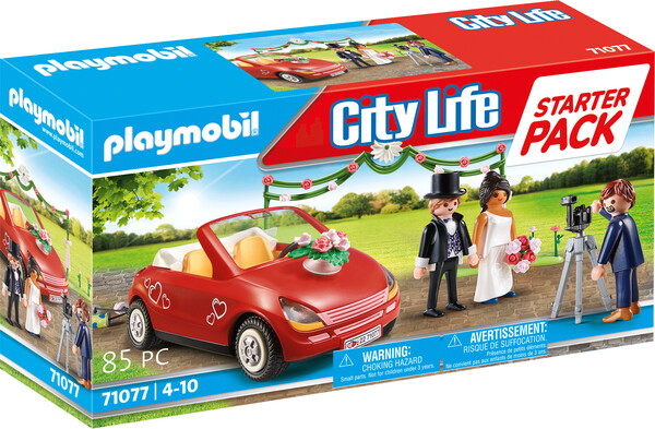 Playmobil Playmobil 71077 Starter Pack Couple de maries avec photographe et voiture 4008789710772