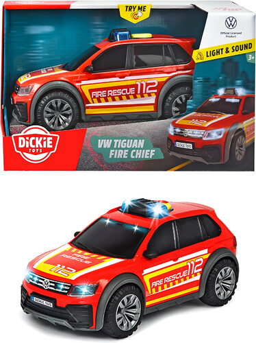 Dickie Toys Action Series - Tiguan Camion chef de Pompier Sons et lumières 25 cm 1:18 4006333063305