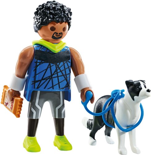 Playmobil Playmobil 71740 Homme sportif avec Border Collie et accessoires 4008789717405