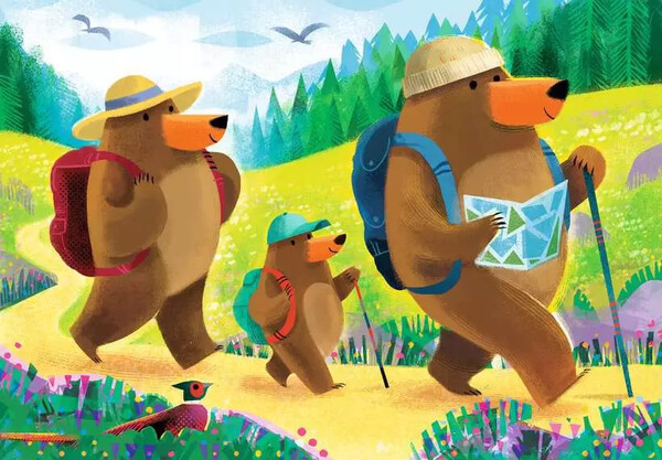 Ravensburger casse-tête Casse-tête 24x2 Bear Family Vacations 4005555040460