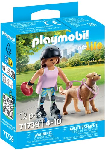 Playmobil Playmobil 71739 Jeune fille rolleuse avec Retriever et accessoires 4008789717399