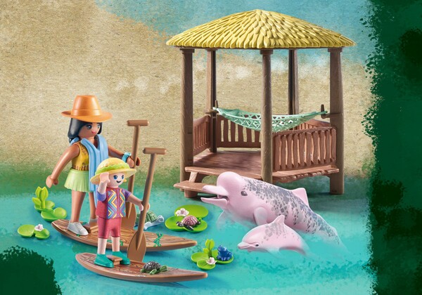 Playmobil Playmobil 71143 Wiltopia - Paddles et dauphins roses 4008789711434