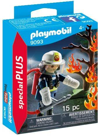 Playmobil Playmobil 9093 Pompier avec arbre en feu 4008789090935