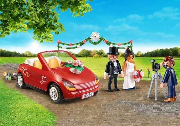 Playmobil Playmobil 71077 Starter Pack Couple de maries avec photographe et voiture 4008789710772