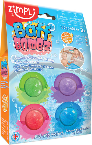 Zimpli Kids zimpli - baff bombz paquet de 4 balles 813974020284