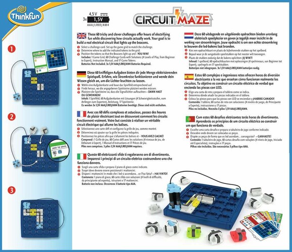 ThinkFun Circuit Maze (fr/en) jeu de logique courant électrique 4005556763412