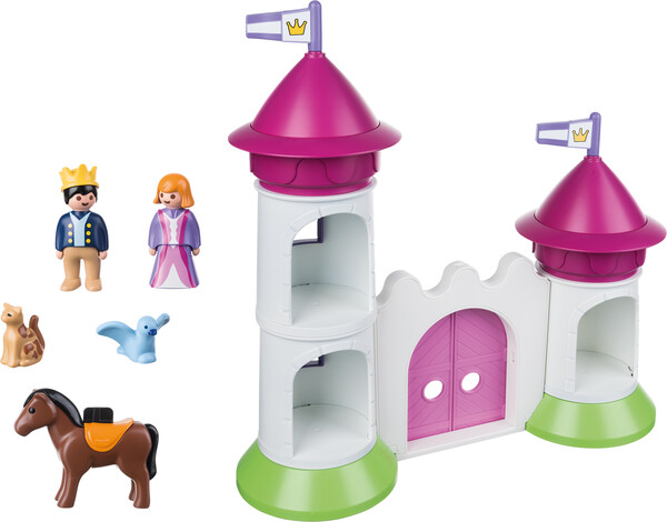 Playmobil Playmobil 9389 1.2.3 Chateau de princesse avec tours empilables 4008789093899