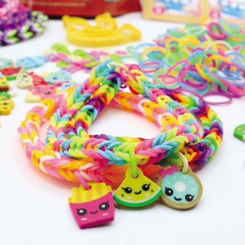 Rainbow Loom Élastiques à bracelet Ensemble Loomi-Pals bracelet à breloques - Nourriture 812317025610