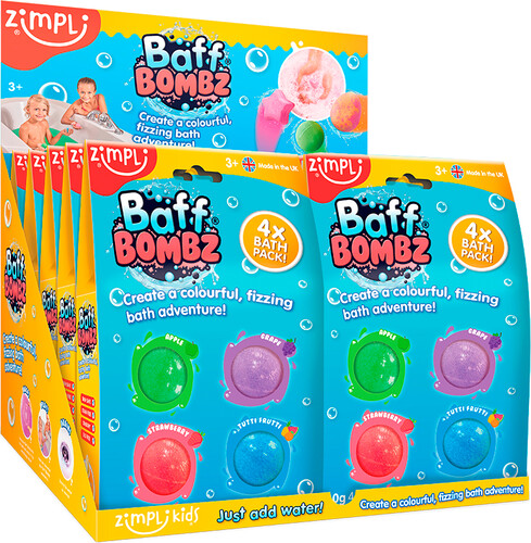 Zimpli Kids zimpli - baff bombz paquet de 4 balles 813974020284
