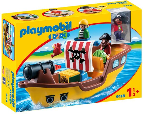 Playmobil Playmobil 9118 1.2.3 Bâteau de pirates 4008789091185