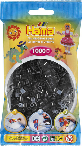 Hama Hama Midi 1000 perles noires 207-18 028178207182