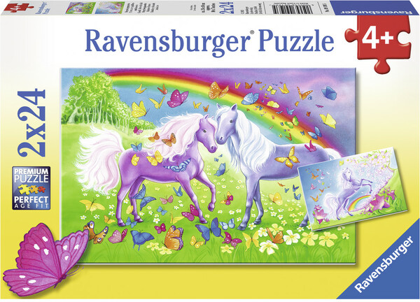 Ravensburger Casse-tête 24x2 chevaux et papillons 4005556091935