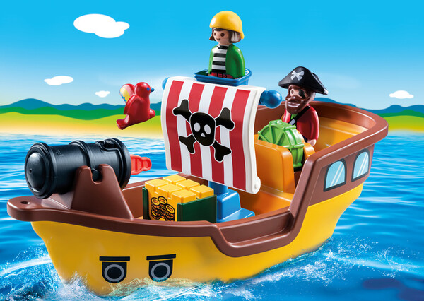 Playmobil Playmobil 9118 1.2.3 Bâteau de pirates 4008789091185