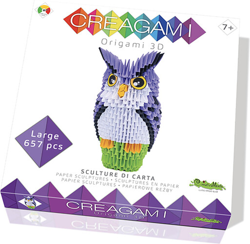 CreativaMente Creagami Hibou 657 pcs Origami 3D 8032591788328