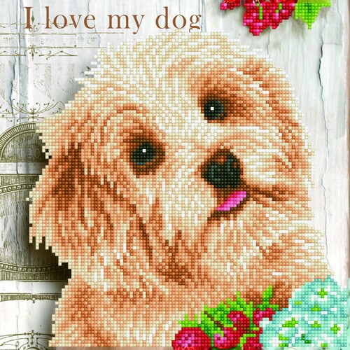 Diamond Dotz Broderie Diamant - J'aime mon chien (I love my dog) (Diamond Painting, peinture diamant) 4897073246123