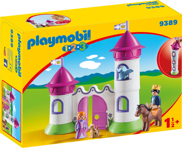 Playmobil Playmobil 9389 1.2.3 Chateau de princesse avec tours empilables 4008789093899