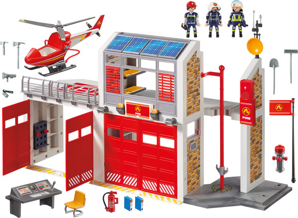 Playmobil Playmobil 9462 Caserne de pompiers avec hélicoptère 4008789094629