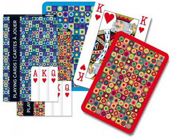 Piatnik Cartes à jouer simple picotés rouge ou bleu 9001890163319