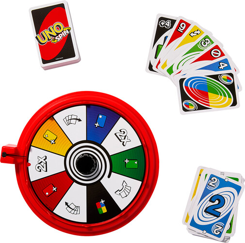 Mattel jeu uno spin 194735320271