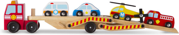 Melissa & Doug Camion transporteur de véhicules d'urgences en bois Melissa & Doug 4610 000772146104