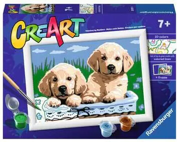 Ravensburger CreArt Peinture à numéro CreART Jolis chiots 4005556289318
