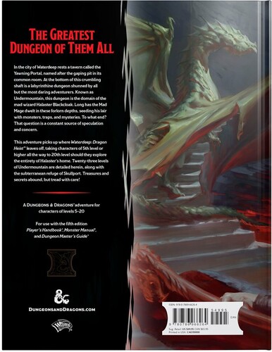 Wizards of the Coast Donjons et dragons 5e DnD 5e (en) Waterdeep Dungeon of the Mad Mage HC (D&D) 9780786966264
