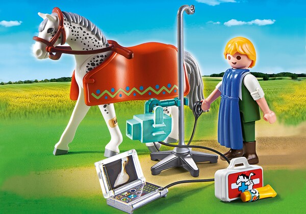 Playmobil Playmobil 5533 Vétérinaire avec cheval et appareil de radiologie (fév 2015) 4008789055330