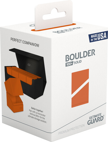 ultimate guard Ultimate Guard Deck Box Boulder 100+ solid orange 4056133029285