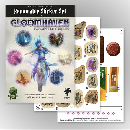 Cephalofair Games Gloomhaven (en) ext Autocolants réutilisables: Forgotten Circles 604565193629