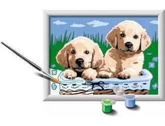 Ravensburger CreArt Peinture à numéro CreART Jolis chiots 4005556289318