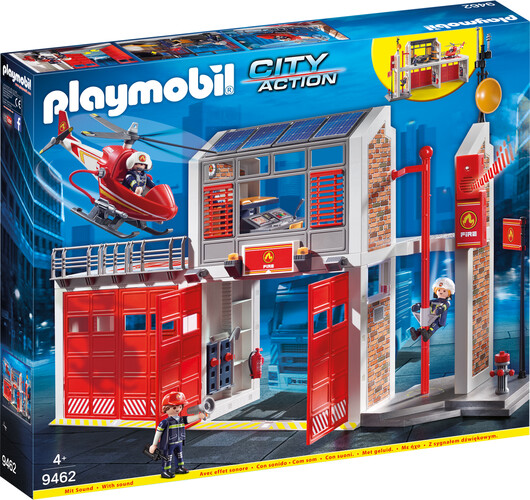 Playmobil Playmobil 9462 Caserne de pompiers avec hélicoptère 4008789094629